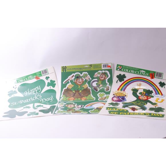 St Patrick's Day, Static Window Cling Decorations, Holiday Craft ~ 250707-WH 398 - Picture 1 of 5